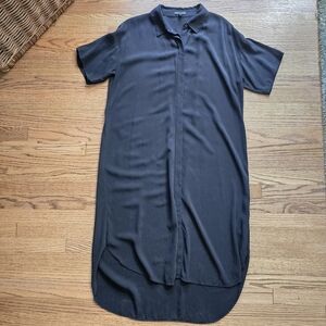 100 Silk Eileen Fisher Black Silk Dress Shift Dress Small